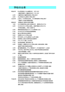 学校の沿革 - 南陽市立中川小学校