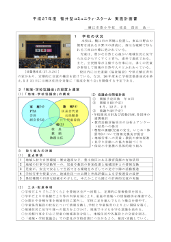 福井型コミュニティースクール計画書