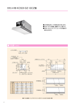 カセット形 KCS3‐GZ・GCZ型