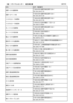 （協）リサイクルセンター 組合員名簿