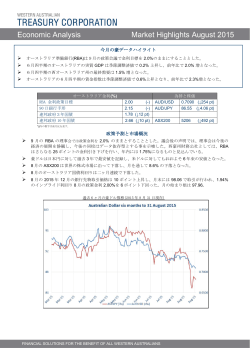 Economic Analysis Market Highlights August 2015