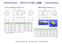 グランドフィードスルー寸法表を改訂いたしました