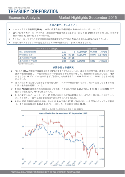 Economic Analysis Market Highlights September 2015