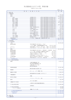 平成26年度財産目録【PDF】