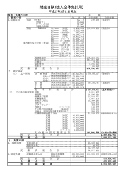 財産目録(法人全体集計用）