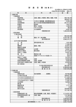 H27 財産目録集計 - 社会福祉法人 隠岐共生学園
