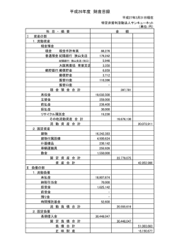 財産目録 貸借対照表
