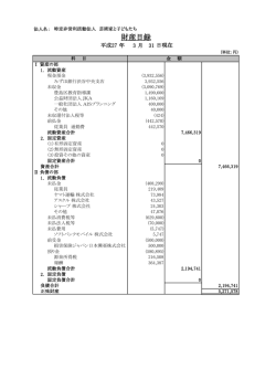 財産目録