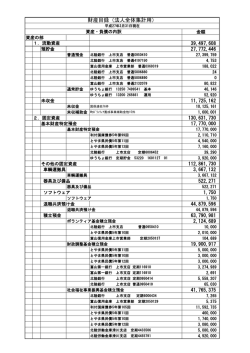 財産目録（法人全体集計用）