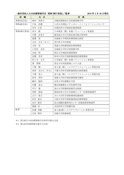 （執行委員）／監事 2015 年 2 月 18 日現在