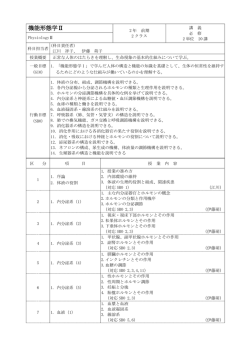 機能形態学 Ⅱ