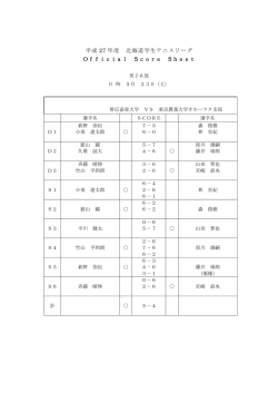 東京農業大学オホーツク支部vs帯広畜産大学
