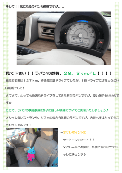 見て下さい！！ラパンの燃費、28．3km／L！！！！