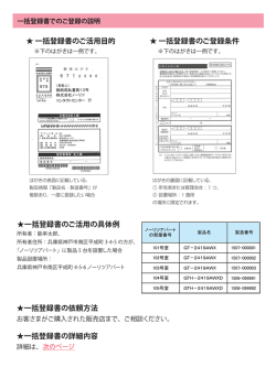 一括登録書のご活用の具体例 一括登録書の依頼方法 一括
