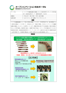 ミミズの蠕動運動を模擬した人工筋肉利用ロボットと管内検査・高粘性