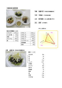 中国料理の食事事例