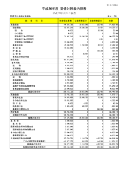 平成26年度貸借対照表内訳表【PDF:41.6KB】