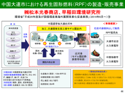 中国大連市における再生固形燃料（RPF）の製造・販売事業 松本光春