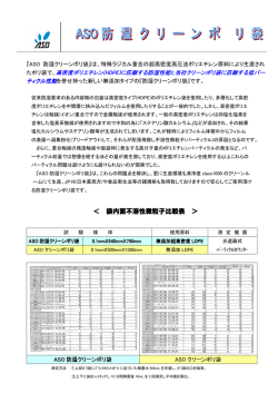 ＜ 袋内面不溶性微粒子比較表 ＞