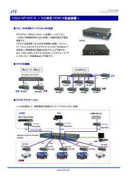 YODA HP100T/R － PoE対応 HDMI IP伝送装置