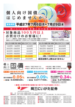 岡三にいがた証券 個人向け国債キャンペーン