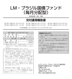 LM・ブラジル国債ファンド （毎月分配型）