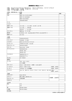 劇場概要及び備品について ※有料 3,000 円