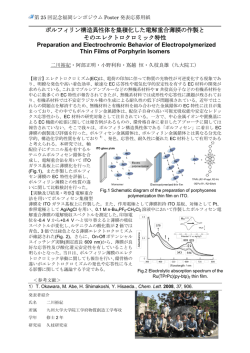 ポルフィリン構造異性体を集積化した電解重合薄膜の作製と その