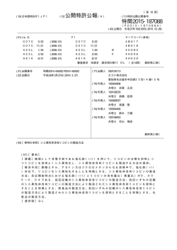 公開特許公報 特開2015