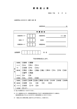 資格返上届