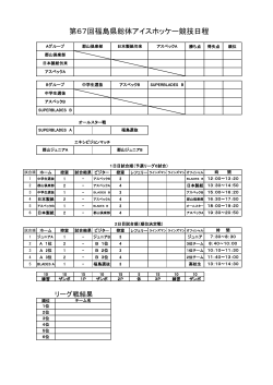 H26県総体の日程 - 郡山アイスホッケー倶楽部