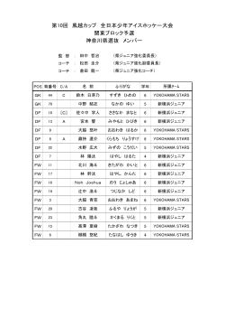 選抜選手一覧 - 神奈川県アイスホッケー連盟