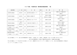 H27年度 手話奉仕員・要約筆記者養成研修 一覧