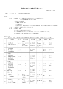 H27PTA奉仕作業 (保護者用