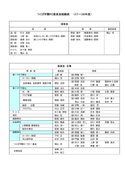 0708年度つくば学園RC委員会組織表