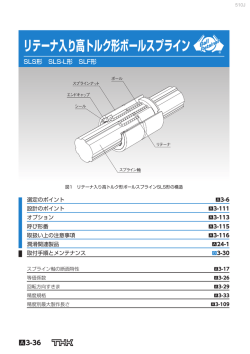 リテーナ入り高トルク形ボールスプライン