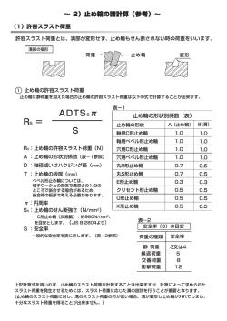 許容スラスト荷重