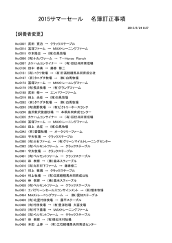 上場番号順一覧