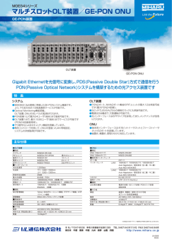 マルチスロットOLT装置／GE