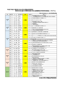 H27年度修士論文中間発表及び博士後期課程研究発表会プログラムHP用