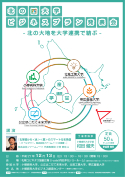 北の四大学ビジネスプラン発表会