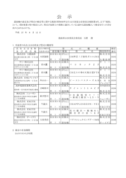公 示 - 徳島県警察