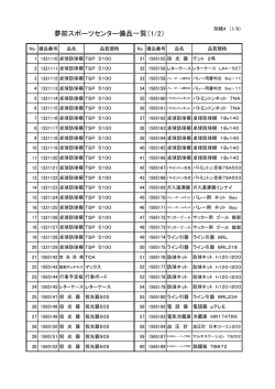 別紙4（備品一覧）