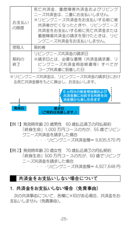 共済金をお支払いしない場合