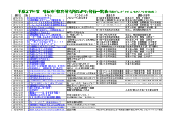平成27年度 明石市「教育研究所だより」発行一覧表(下表の「№」か