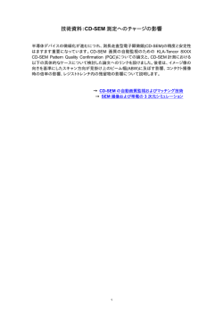 技術資料：CD-SEM 測定へのチャージの影響 - KLA