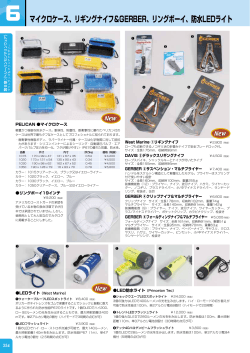 マイクロケース、リギングナイフ＆GERBER、リングボーイ、防水LEDライト