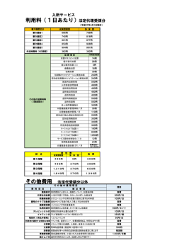 利用料（1日あたり）法定代理受領分