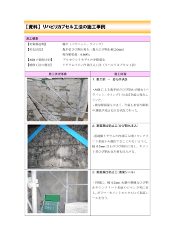 【資料】 リハビリカプセル工法の施工事例