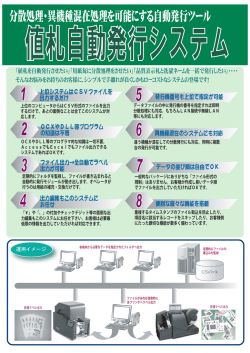 分散処理・異機種混在処理を可能にする自動発行ツール